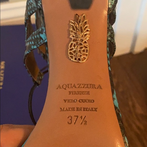 Aquazzura Turquoise Heels - Picture 7 of 8